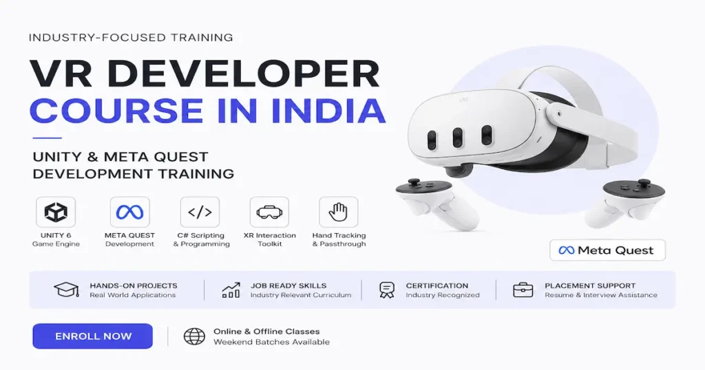 vr developer course india — unity meta quest development training